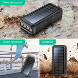 Howlera Solar & Hand-Crank Power Bank — Waterproof Emergency Charger with Flashlight & SOS