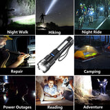 Howlera Dual-Beam LED Flashlight — Handheld Spotlight + COB Work Light, 7 Modes, USB Rechargeable