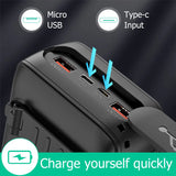 Howlera Solar & Hand-Crank Power Bank — Waterproof Emergency Charger with Flashlight & SOS