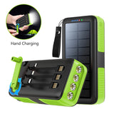 Howlera Solar & Hand-Crank Power Bank — Waterproof Emergency Charger with Flashlight & SOS