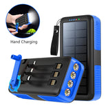 Howlera Solar & Hand-Crank Power Bank — Waterproof Emergency Charger with Flashlight & SOS
