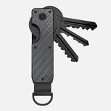 Howlera Compact Key Organizer — Slim Metal Keychain Holder (Holds 1–5 Keys)