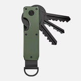 Howlera Compact Key Organizer — Slim Metal Keychain Holder (Holds 1–5 Keys)