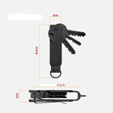 Howlera Compact Key Organizer — Slim Metal Keychain Holder (Holds 1–5 Keys)