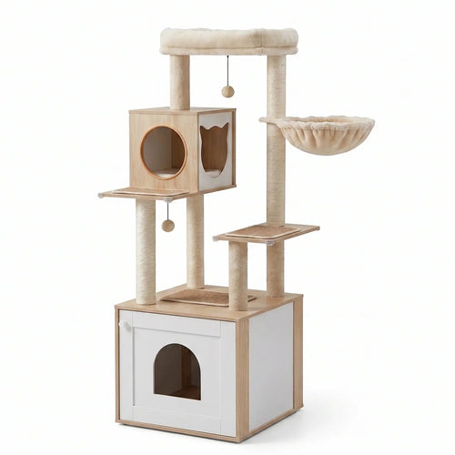 Modern Wood Cat Tree